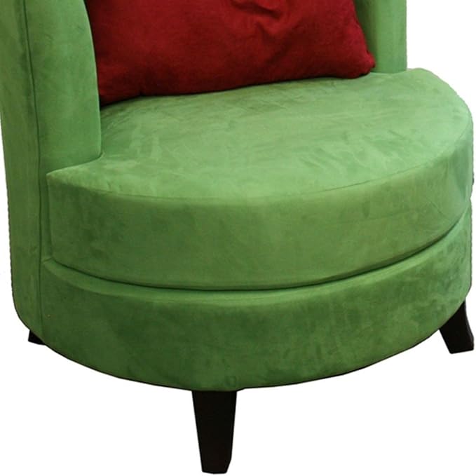 30.5 Tall Accent Chair with Pillow Green Contemporary Retro Style - Wooden Accent Chair for Living Room