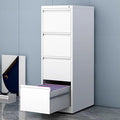 4 Drawer File Cabinet with Lock Metal Vertical Filing Storage Cabinet for Office Home Filing Cabinet with 4 Drawer for Legal/Letter/A4/F4 Size (Require Assembly)