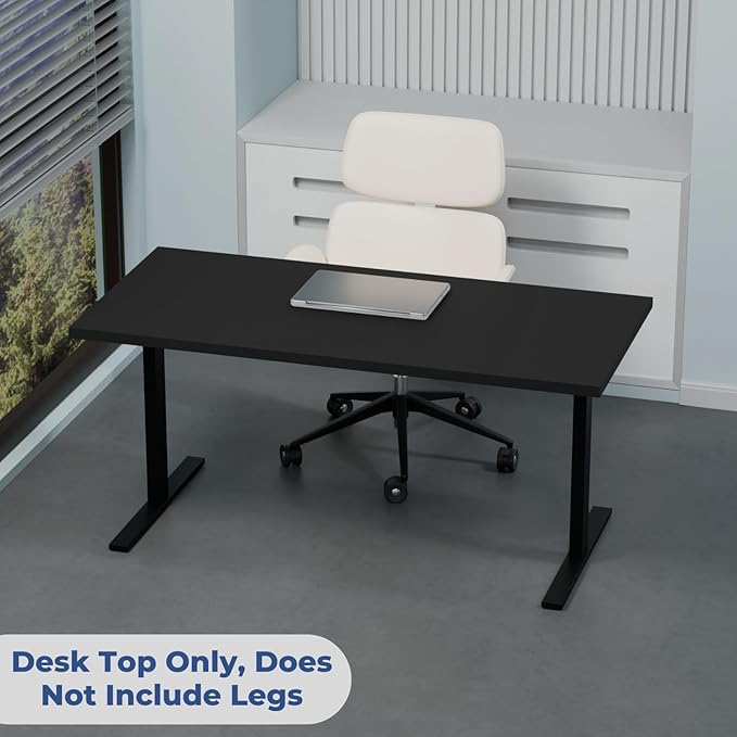 OfficeSimpli 60 x 24 Inch Desk Top Made in USA Replacement Table Top for Sit-to-Stand Adjustable Desk Frame Countertop Workbench for Classroom Home and Office (Desk Top only) - Black