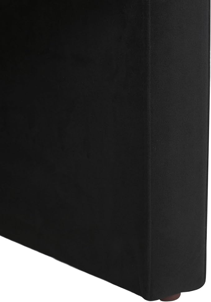 SAFAVIEH Home Collection Ylva Modern Black Velvet Accent Chair
