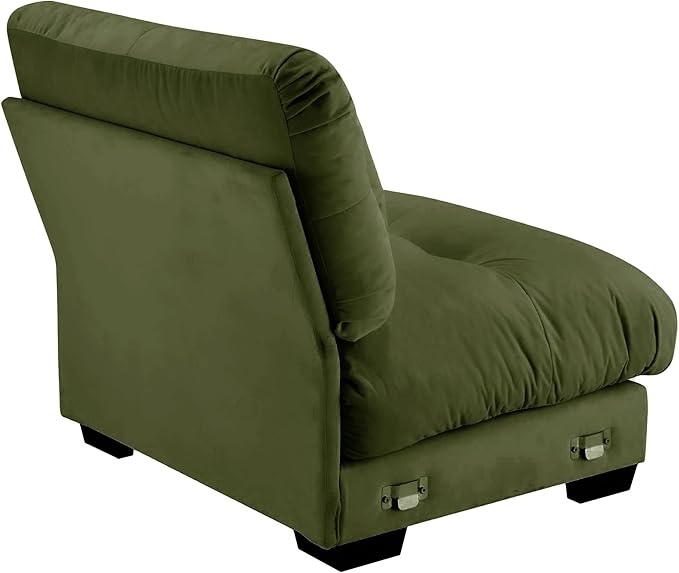 Sectional Couch Middle Seat with 1 Pillow Olive Green