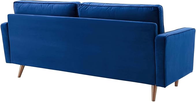 Modway EEI-3764-NAV Valour Performance Velvet Sofa Navy