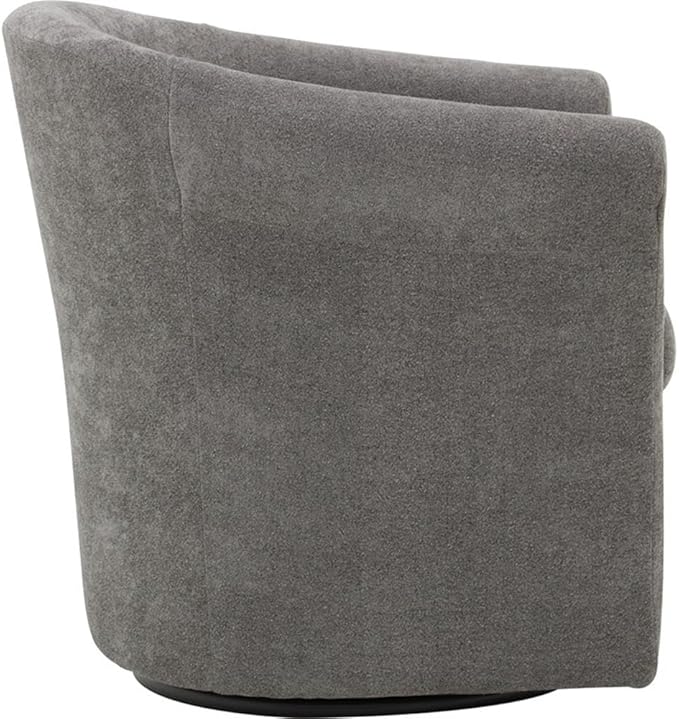 Pemberly Row Traditional Club Chair Gray Polyester Fabric 30.5W x 27D x 30H Fun Cow Print Cover Padded Seat Durable Metal Construction Comfortable Accent Chair for Living Room or Bedroom Use