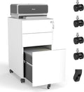 3-Drawer Mobile File Cabinet: All-Steel Lockable Storage with Wheels - Medical Records Organization &amp Office Security Solution for Healthcare Professionals