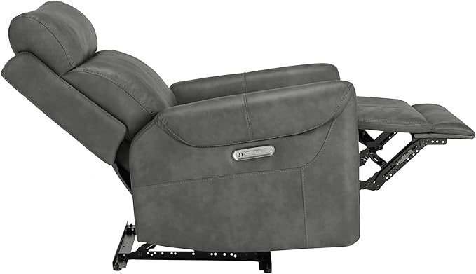 Leather Recliner Chair for Adults Wall Hugger RV Recliner with USB Charging Ports Electric Power Reclining Sofa for Living Room Home Theater Seating Bedroom