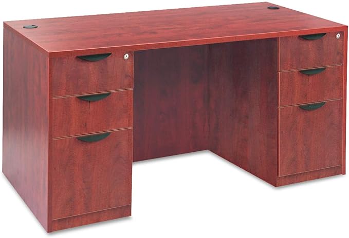 Alera Valencia Series 60 by 30 by 29-1/2-Inch Desk Shell Medium Cherry