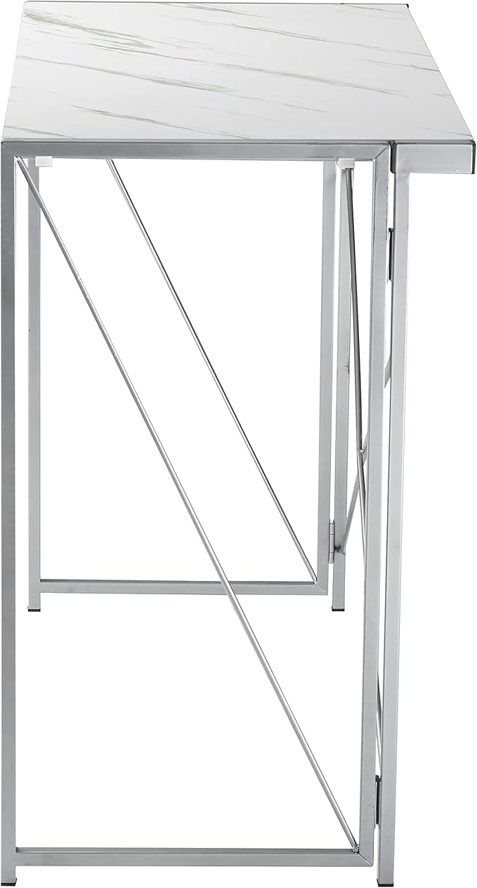 Urban Lifestyle Foldable Computer Desk Marble/Silver