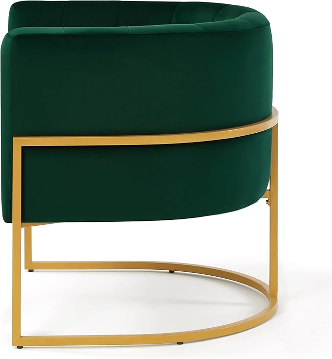 Velvet Lazy Chair Accent Reading Chair Cozy Lounge Chair with Armrest Leisure Mid-Century Modern Chair Armchair for Living Room Bedroom Dorm Jade