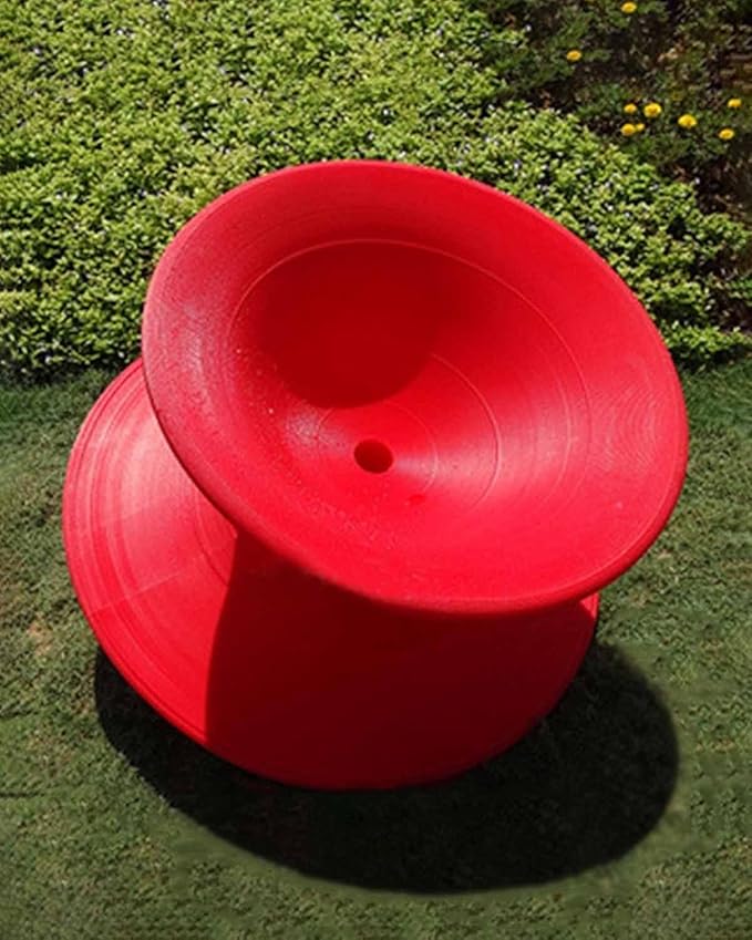 ZIMGOD 360° Swivel Gyro Chair Recliner Rotating Gyro Spun Chair for Sense Training Bedroom Living Room Camping Backyard Relaxing Chaise Chair 11 Colors (Color : Red)