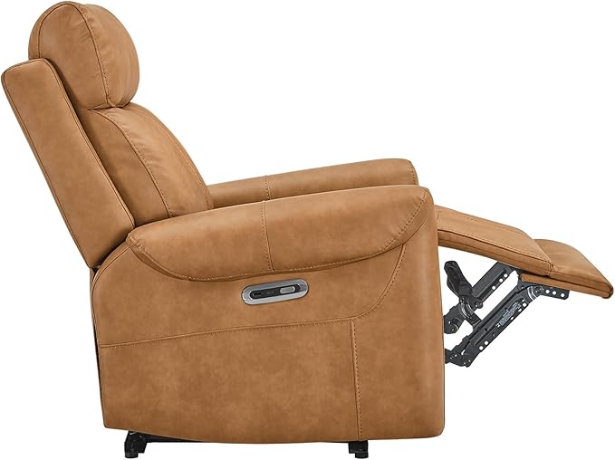Leather Recliner Chair for Adults Wall Hugger RV Recliner with USB Charging Ports Electric Power Reclining Sofa for Living Room Home Theater Seating Bedroom