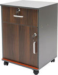 2-Tier Mobile File Cabinet Under Desk Metal Filing Cabinet Modern Small Vertical Rolling Filing Cabinets with Lock and 1-Drawer for Home Office