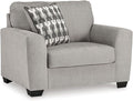 Signature Design by Ashley Avenal Park Classic Upholstered Oversized Chair with Removable Cushion Light Gray
