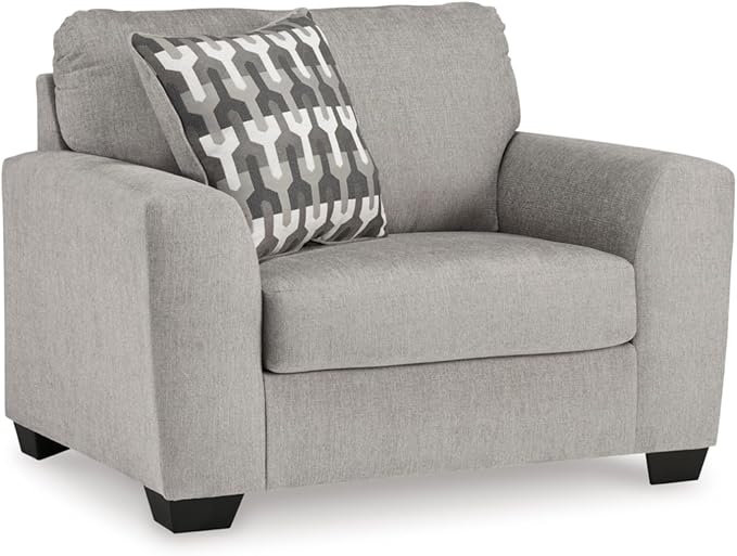 Signature Design by Ashley Avenal Park Classic Upholstered Oversized Chair with Removable Cushion Light Gray