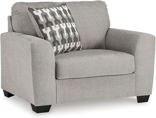 Signature Design by Ashley Avenal Park Classic Upholstered Oversized Chair with Removable Cushion Light Gray