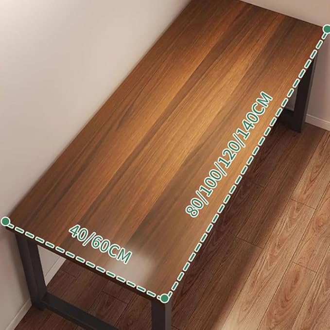 32/40/47” Heavy Duty Computer Desk Home Office Desk Metal Frame Study Writing Work Desk PC Laptop Table Easy Assembly(32in(80cm) Wood Color)
