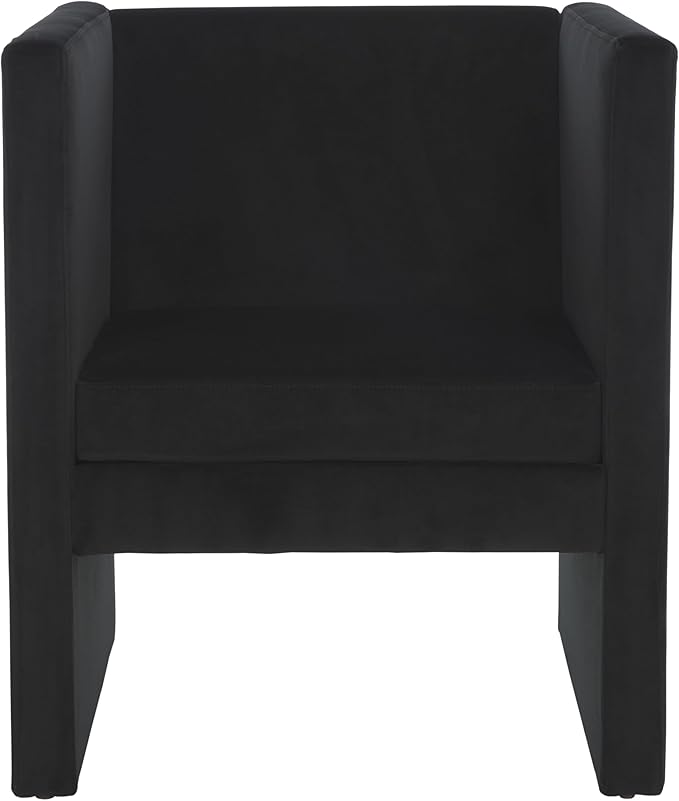 SAFAVIEH Home Collection Gisle Modern Black Velvet Accent Chair (Fully Assembled)