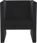 SAFAVIEH Home Collection Gisle Modern Black Velvet Accent Chair (Fully Assembled)
