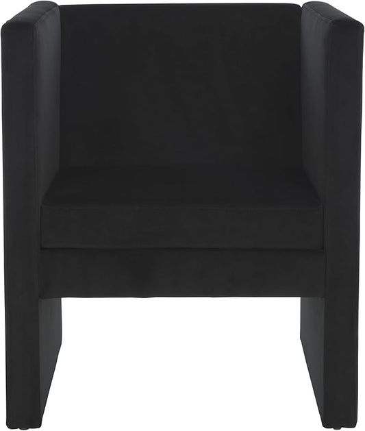 SAFAVIEH Home Collection Gisle Modern Black Velvet Accent Chair (Fully Assembled)
