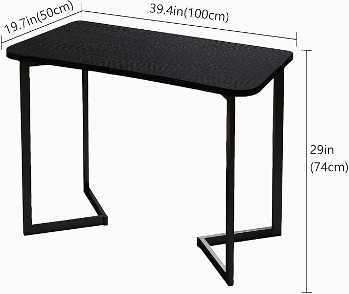 Computer Desk 40 Inch Small Table for OfficeModern Simple Style Writing Study Work Gaming Table for Home Office (Black)