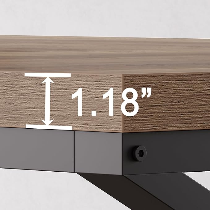 HSH Extra Large Home Office Desk Rustic Wood and Metal Computer Desk for 2 People 78 Inch Long Executive Writing Study Gaming Double Desk Workstation Bedroom Living Room PC Table for 2 Monitors