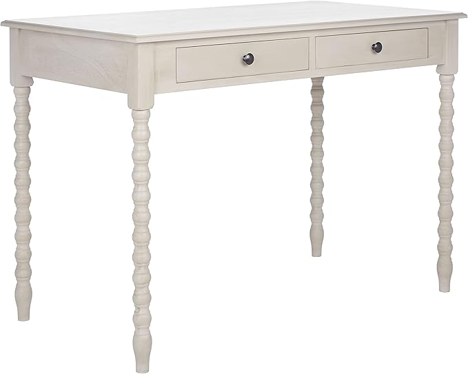 SAFAVIEH Home Collection O'Mara Taupe 2-Drawer Computer Table Office Desk