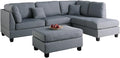 Poundex Upholstered Sofas/Sectionals/Armchairs Grey