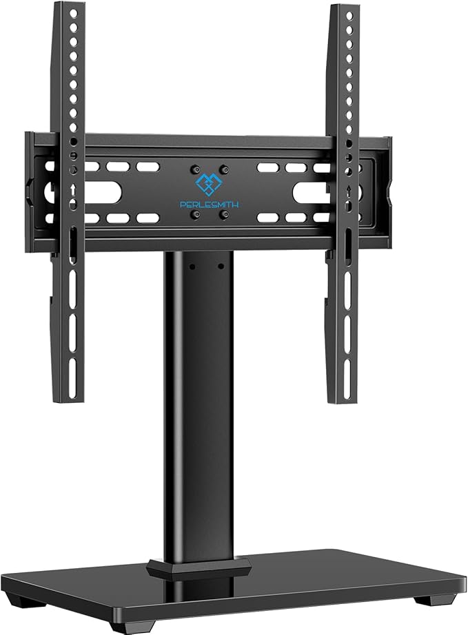 PERLESMITH Universal TV Stand Legs for 32-60 inch TVs Table Top TV Stand up to 88 lbs Height Adjustable Television TV Mount Universal TV Leg Base for Living Room &amp Bedroom VESA 400x400mm PSTVS