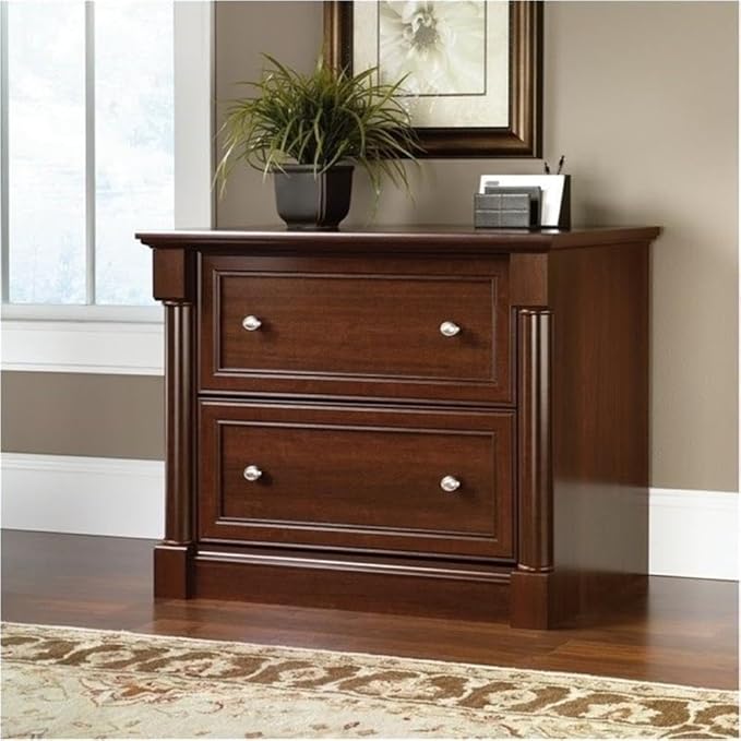 BOWERY HILL 2 Drawers 29.61 Lateral Cherry Engineered Wood Filing Cabinet Easy Assembly Stationary for Home Office
