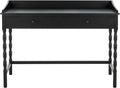 SAFAVIEH Home Collection Astaroth Matte Black 2-Drawer Computer Table Office Writing Desk