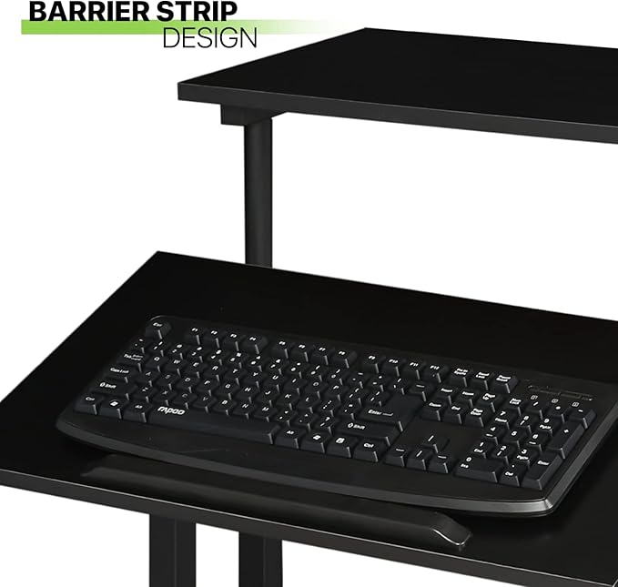 Magshion Standing Desk with Wheels Height Adjustment from 28 to 45 Sit to Stand Up Mobile Computer Desk Rolling Laptop Cart for Home Office Walking Pad Writing and Gaming Black