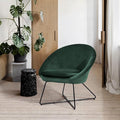 Accent Chair Armchair Fashion Velvet Fabric Upholstery Accent Chairs for Living Room BedroomDark Green
