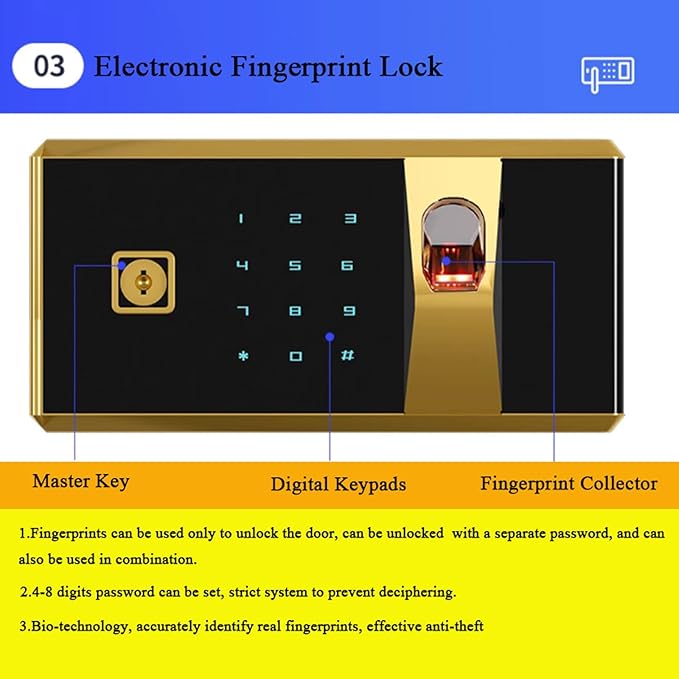 Steel Combination File Cabinet Office Fingerprint with Lock File Information Storage Cabinets Tin Cupboards(D)