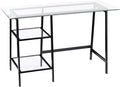 SEI FURNITURE Avery Metal &amp Glass A-Frame Writing Desk Black.
