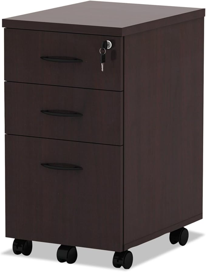 Alera ALE Valencia Mobile B/B/F Pedestal File 15 7/8w x 20 1/2d x 28 3/8h Mahogany