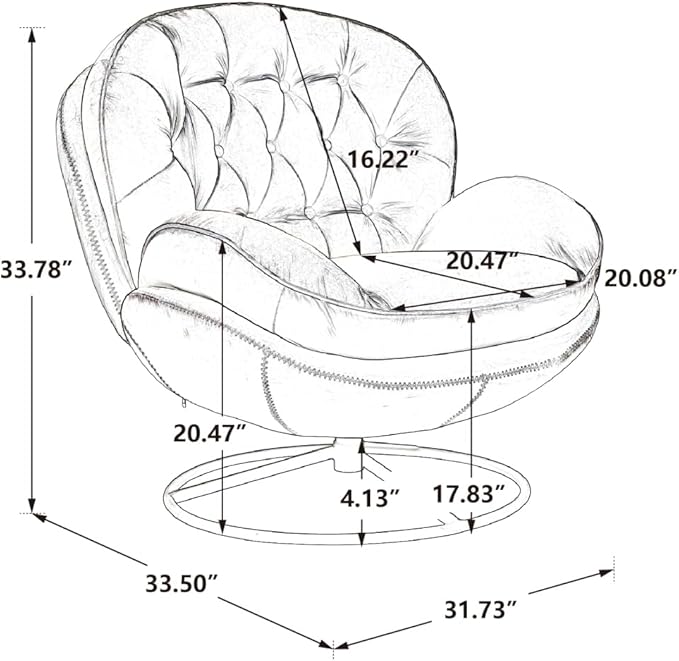 LLS Swivel Accent Chair with Ottoman Reading Chair Velvet Lounge Chair Comfy Living Room Chair Lazy Sofa for BedroomApartmentReading RoomGreen
