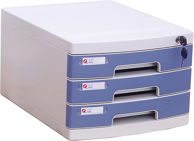 Desktop Filing Cabinet Multi-Drawer Cabinet Desk with Lockable Drawers Mobile File Cabinets 3 Grey