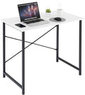 Computer Desk 32 Inch Simple Home Office Desk Study Writing Table Sturdy Metal Frame Scratch-Resistant MDF Desktop for Bedroom Dorm Workspace Small Space White