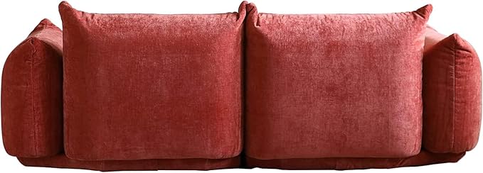 JACH Mid-Century Modern Comfy Loveseat Sofa Chenille Couch Deep 2-Seats Couches with Thick Cushion 77 Plush Sofas Furniture for Small Spaces Living Room Bedroom Office Apartment Red