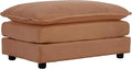 mikibama Chenille Upholstered Couches Ottoman for Modular Sectional Sofa Orange