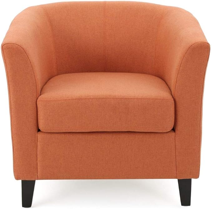 Christopher Knight Home Preston Fabric Club Chair Orange