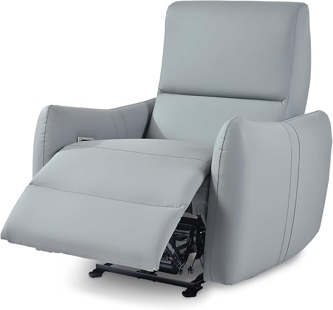 cinkehome Wall Hugger Power Recliners for Small Spaces Electric Recliners with USB Modern RV Recliner Chair for Living Room Apartment Grey