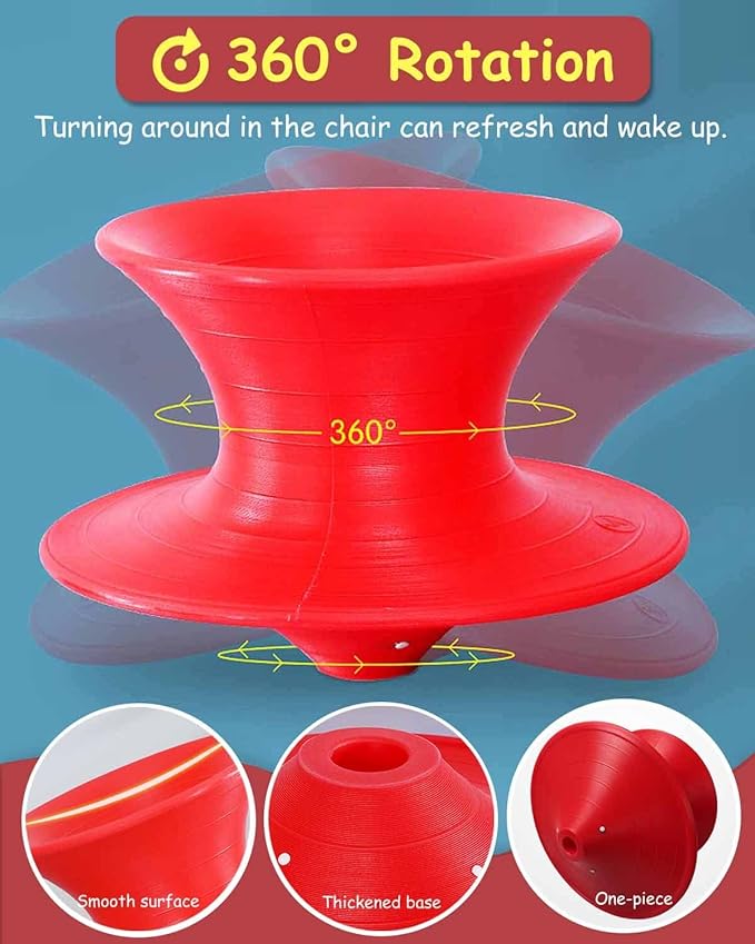 ZIMGOD 360° Swivel Gyro Chair Recliner Rotating Gyro Spun Chair for Sense Training Bedroom Living Room Camping Backyard Relaxing Chaise Chair 11 Colors (Color : Yellow)
