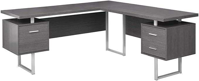 Monarch Specialties Computer 70L Desk Left or Right Facing - Grey