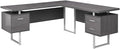 Monarch Specialties Computer 70L Desk Left or Right Facing - Grey