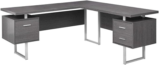 Monarch Specialties Computer 70L Desk Left or Right Facing - Grey