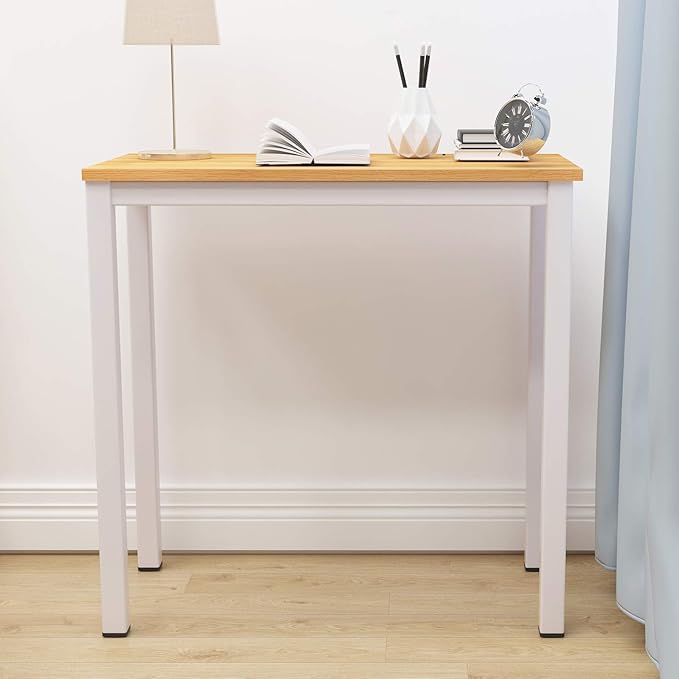 SogesGame Small Computer Desk 31.5 inches Small Office Desk Computer Table Study Writing Desk Workstation for Home OfficeTeak White