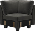 Belffin Velvet Corner Seat Module for Modular Sectional Sofa Couch Corner Sofa Couch Chair Grey
