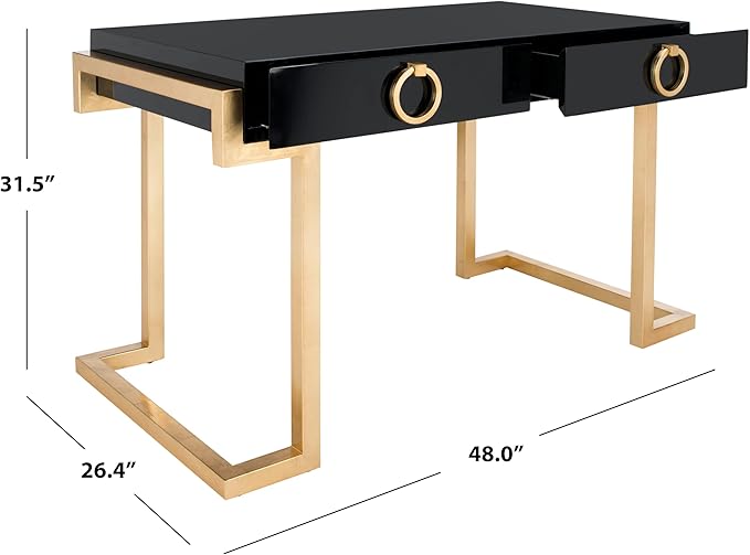 Safavieh Couture Collection Maia Black 2-Drawer Lacquer Desk