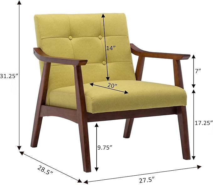 Convenience Concepts Take a Seat Chairs Bumblebee Yellow Fabric/Espresso