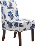 Traditional Fabric Accent Chair DRM'SCUUM Modern Accent Chair for Living Room Soft White Velvet with Ink Paint PatternComfor SeatSturdy Frame and Rubber Wood Legs